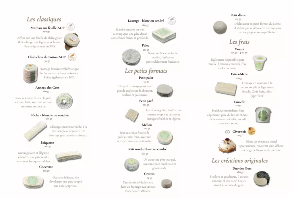 Catalogue Fromagerie des Gors Verso